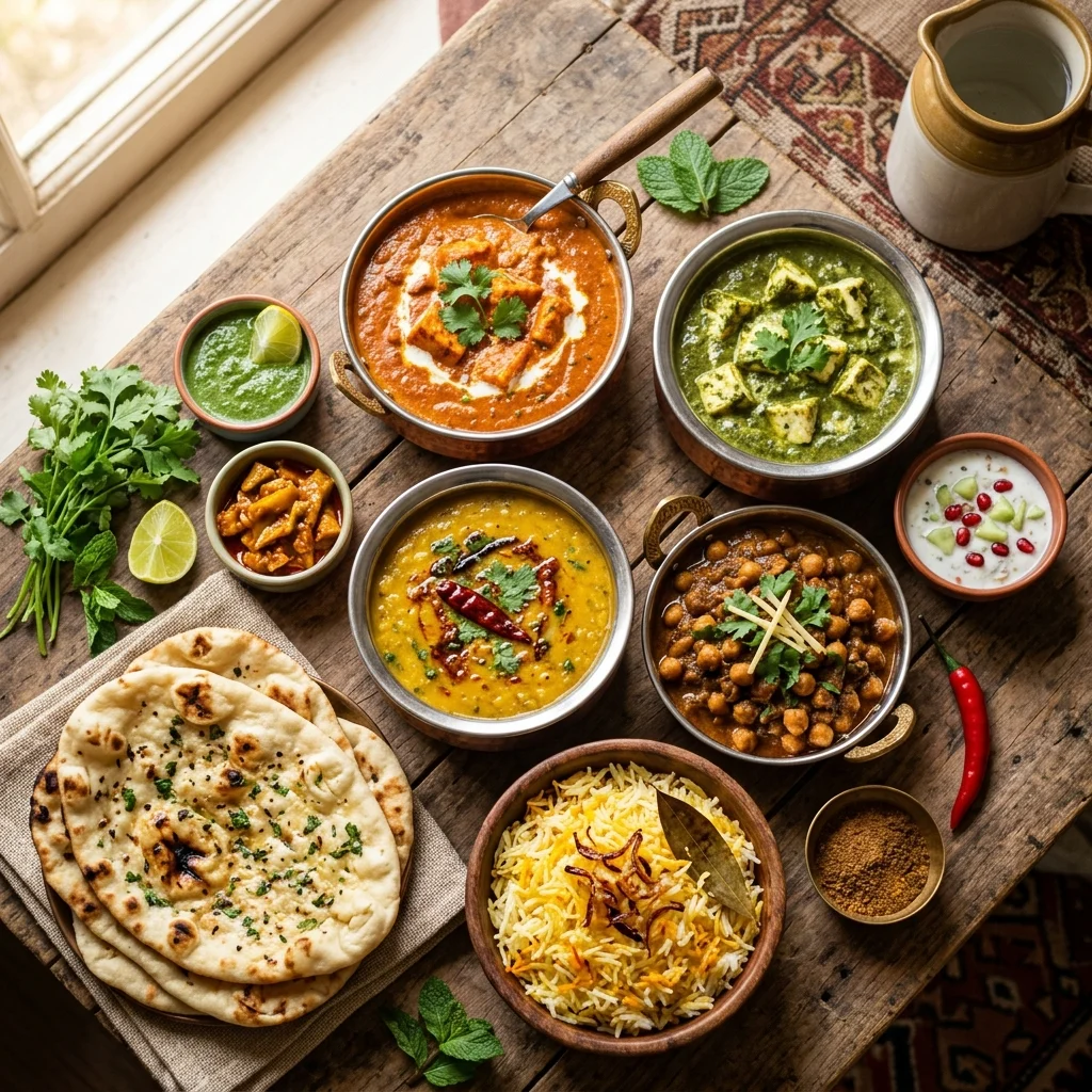 Beautiful Indian Food Spread